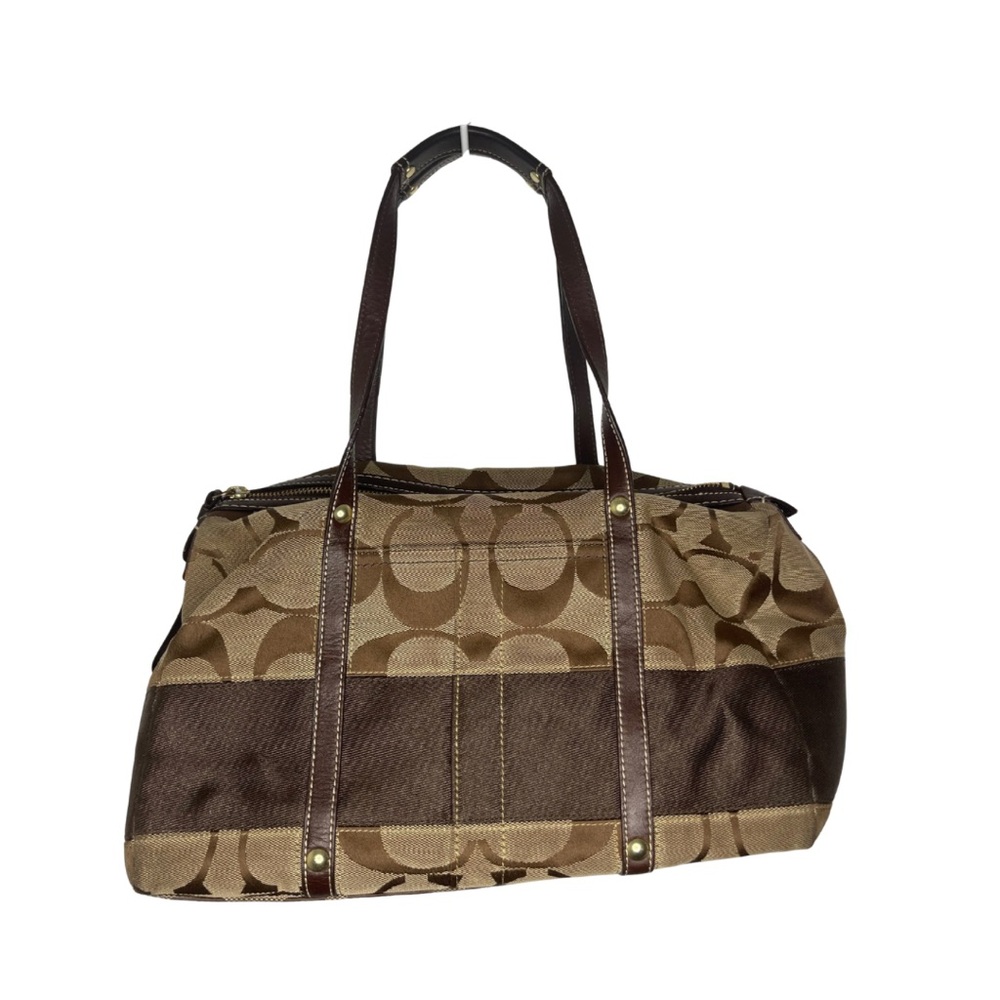 Coach Tan and Brown Signature Tote